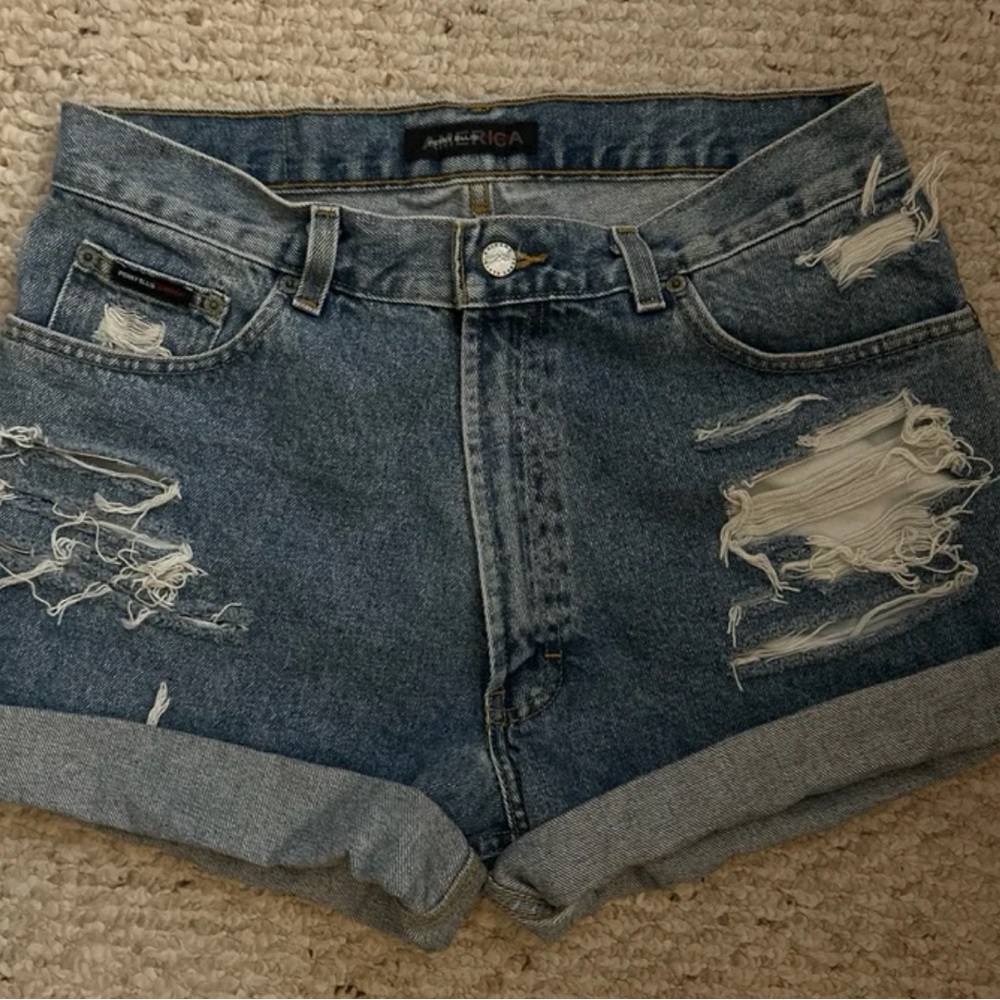 Vintage Perry Ellis Destroyed Shorts